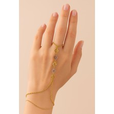 Altın Renk Sarı Beyaz Van Clef Çelik Şahmeran - 3538