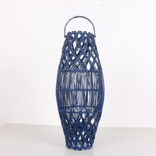 Mylamp Seher Mavi Rattan Mumluk 25X60X70 cm