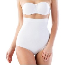 Kadın Beyaz Renk1 Beden Toplama Garantili Yüksek Bel Toparlayıcı Korse