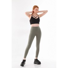 Kadın Hafif Korseli Şardonlu Fitilli Toparlayıcı Kışlık Tayt