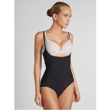Kadın Siyah Göğüs Altı Çıtçıtlı Body Korse 5021