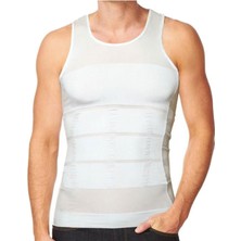 Erkek Beyaz Slim N Lift Göbek Incelten Toparlayıcı Atlet Korse