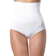 Kadın Uzun Göbek Toparlayıcı Külot Korse Beyaz 2465