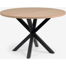 Hitit Dekorasyon Sleteos Yemek Masası Siyah Ayak Kaplamalı Mdf Tabla