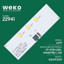 Buzdolabı Iç Aydınlatma Ledi LD79 HT-PCB-L322-H14A079B-L-V01 3 Çipli