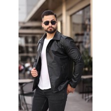 İnpool Mont USEDD04 Siyah Renkli Erkek Mont Modern Tasarım ve Şık Detaylarla