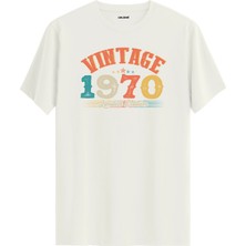 Colermi Echo Vintage Tişört 1970 Tarihli Doğum Günü Hediyesi Bisiklet Yaka  Vintage Tshirt