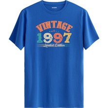 Colermi Echo Vintage Tişört 1997 Tarihli Doğum Günü Hediyesi Bisiklet Yaka Vintage Tshirt