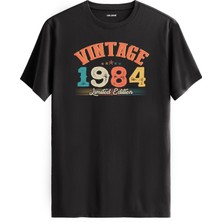 Colermi Echo Vintage Tişört 1984 Tarihli Doğum Günü Hediyesi Bisiklet Yaka  Vintage Tshirt