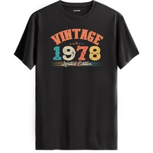 Colermi Echo Vintage Tişört 1978 Tarihli Doğum Günü Hediyesi Bisiklet Yaka  Vintage Tshirt
