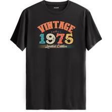 Colermi Echo Vintage Tişört 1975 Tarihli Doğum Günü Hediyesi Bisiklet Yaka  Vintage Tshirt