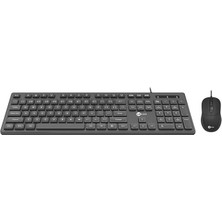 Lecoo CM102 USB Kablolu Q Klavye - Mouse Set Siyah
