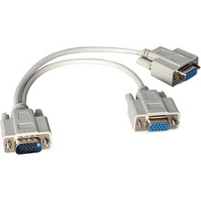 PM-1557 1x VGA Erkek To 2x VGA Dişi 30 cm Çevirici Kablo