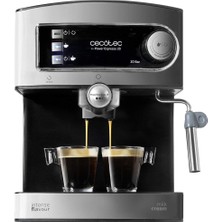 Cumbia Power Espresso 20 Barista Aromax Espresso Makinesi, 2900W, 2 Isıtma Sistemi, 20 Bar Basınç Pompası, Manometre, Çift Çıkışlı Filtre Tutucu ve 2 Filtre (Basic)