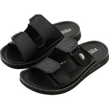 Enova Erkek Suni Deri Ortopedik Taban Çift Cırtlı Ayarlanabilen Dikişli Şık Içeri Dışarı Terliği BNT129