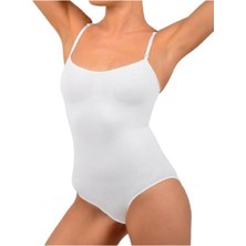 Kadın Beyaz Korse Çıtçıtlı Body