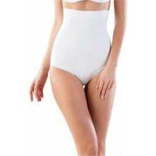 Slip Yüksek Bel Korse Beyaz 1 Beden Incelme Garantili