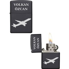 Özcan Tasarım Kişiye Özel Uçak Baskılı Metal Çakmak