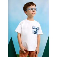 Mayoral 04-10 Yaş Erkek Çocuk Cepli T-Shirt - Beyaz