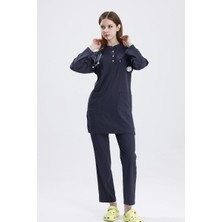 Uçak İş Giyim Antrasit Gri KARYA Tesettür Üniforma Takım Likralı Kumaş Alt Üst Doktor Hemşire Forması