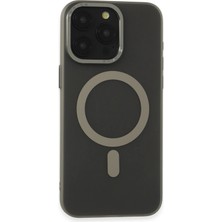 iPhone 15 Pro Kılıf Lodos Magneticsafe Mat Kapak - Titan Gri - UST5508-4579
