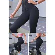 Yüksek Bel Ağraflı Korse Tayt 3 Kademeli Korse Tayt