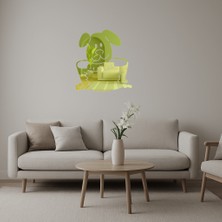 Küvette Yıkanan Yavru Köpek Dekoratif Altın Aynalı Tablo - UST9124-6640