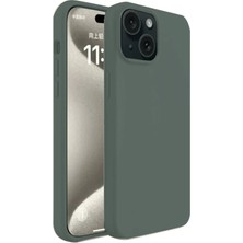 iPhone 15 Kılıf First Silikon - Koyu Yeşil - UST6286-6902