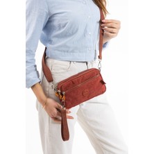 Nemo Bags Unisex Cüzdan, 4 Gözlü, Telefonluk, Orjinal Crinkle Kumaş, Çapraz Askılı Omuz Çantası, 20X12CM