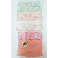 Kız Çocuk Piti Puantiye Desenli 5 Li Boxer