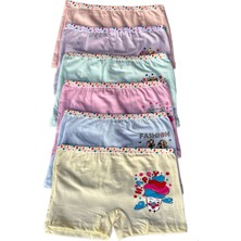 6'lı Pastel Renk Dondeza Kız Çocuk Baskılı Boxer