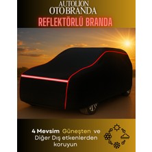 Honda Jazz S Hb Uyumlu Araba Brandası Siyah Oto Dış Koruma( Kırmızı Dikişli )