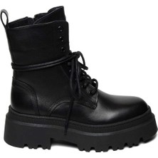 Bestello Bağcıklı Termo Taban Düz Bot 332-8040 Kadın Bot