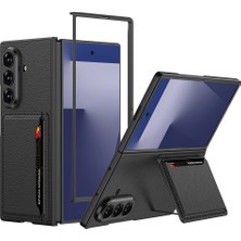 Galaxy Z Fold 7 Uyumlu Kartlıklı Kılıf Kamera Korumalı Pu Deri Premium Kapak