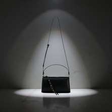 Şık Tasarımlı Siyah Kadın El ve Omuz Çantası