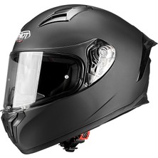 Pilot Flex Sv Mat Siyah Kapalı Motosiklet Kaskı