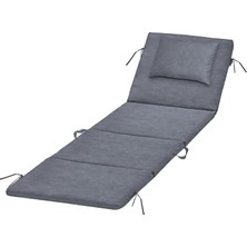 Haegs Plaj Minderi, Plaj Çantası Tasarımlı, Plaj Matı, Yastıklı, Katlanır Çadır Yatağı, 22DENS 180X53X2CM - Gri