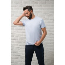 Paul Martin Slimfit Fit Bisiklet Yaka Rayon Kumaş Full Likralı T-Shirt