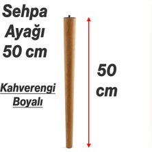 Modern Tasarım 50 cm Kahverengi Boyalı Ahşap Silindir Sehpa ve Masa Ayağı Ayakları Aksesuarları