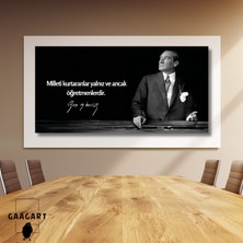 Panoramik Kanvas Makam Panosu Atatürk Sözleri Öğretmenler Hakkında Sözü