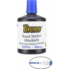 Mavi Yazı Tahta Kalem Mürekkebi 100ML 1 Adet Brons Tahta Kalemi Mürekkebi Kolay Silinebilir 100GR Okul Sınıf Öğrenci