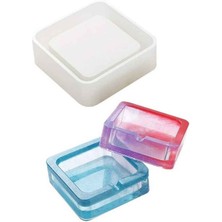 Tahtakale Toptancı Epoksi Silikon Kalıp Kare Küllük Kalıbı 9.8x3.2 cm Düz Desenli Katı Form