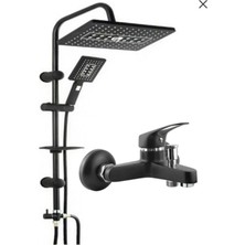 Syronea Armatür Lüx Siyah Tepe Primelux Robot Duş Seti | Modern ve Şık Tasarım