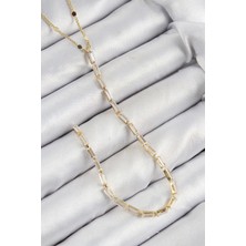 Pirinç Zirkon Taşlı Model Gold Renk Y Kolye