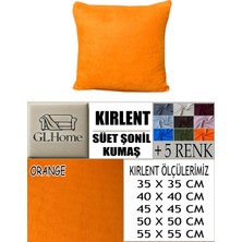 Süet Detaylı Angora  Kumaş 2 Adet Kirlent Kılıfı
