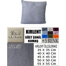 Süet Detaylı Angora  Kumaş 2 Adet Kirlent Kılıfı