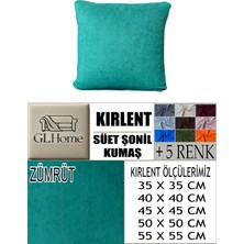 Süet Detaylı Angora  Kumaş 2 Adet Kirlent Kılıfı