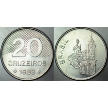 Banknoting Brezilya 20 Cruzeiros 1983 Çil(-)