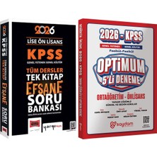2026 Kpss Lise Ön Lisans Tek Kitap Efsane Çek Kopart Soru Bankası + Optimum 5 Deneme