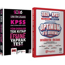 2026 Kpss Lise Ön Lisans Tek Kitap Efsane Çek Kopart Yaprak Test + Optimum 5 Deneme